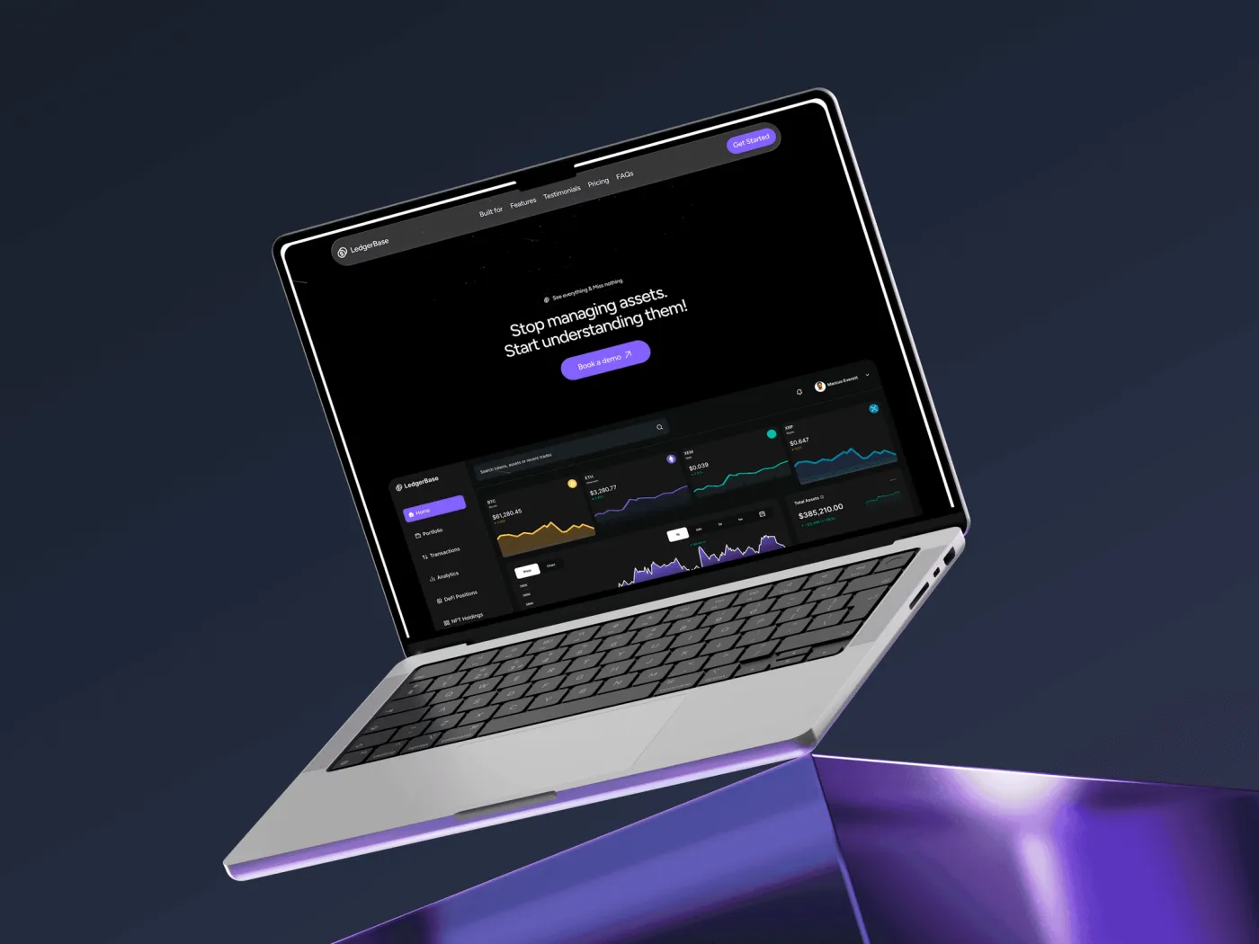 LedgerBase — Crypto Dashboard & SaaS Website